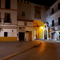 Street in Seville at night