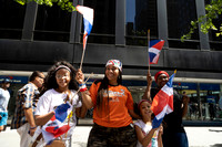 Family during the Dominican Day parade