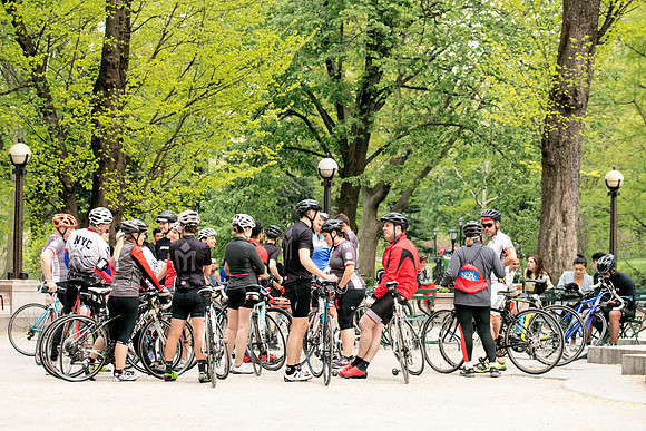 Bicyclists in Central Park