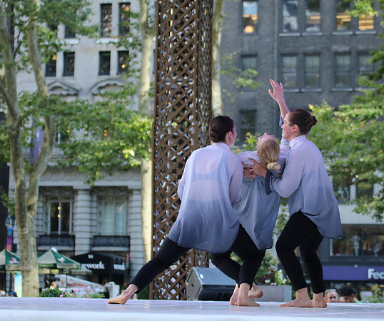 Contemporary dance show in Bryant Park, NYC