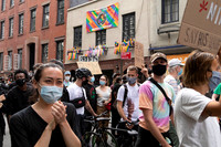 Protest against police violence near the Stonewall Inn